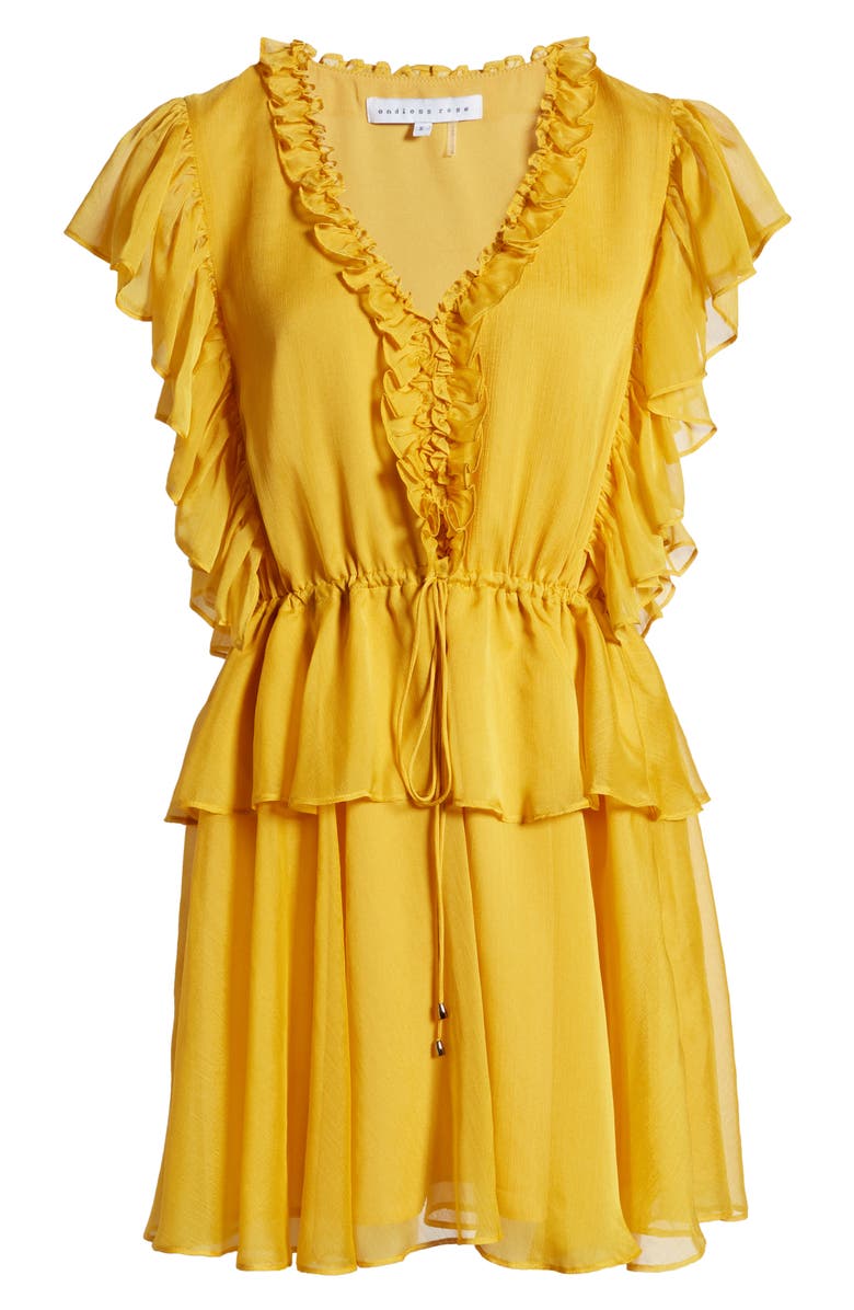 Endless Rose Ruffle Sleeve Tiered Minidress, Alternate, color, 