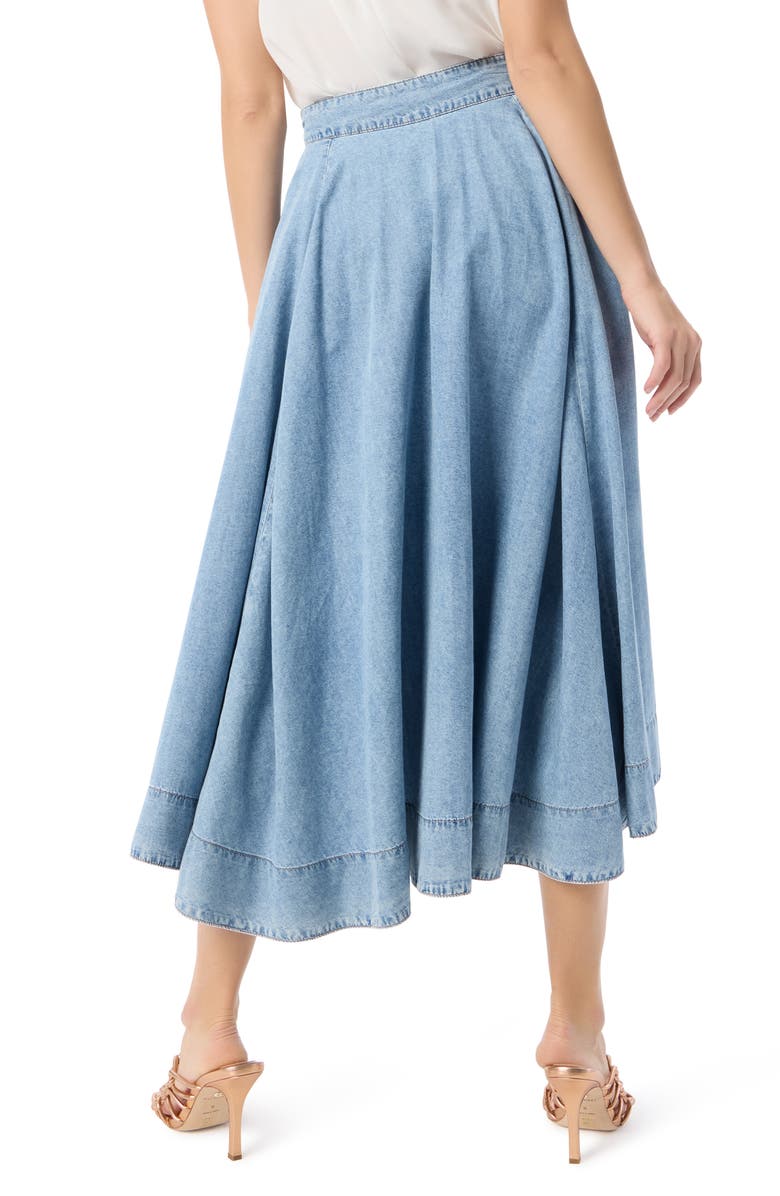 DO by Dee Ocleppo Sage Half Circle Chambray Denim Skirt, Alternate, color, Aero Wash