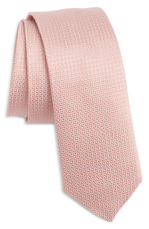 Micropattern Silk Blend Tie