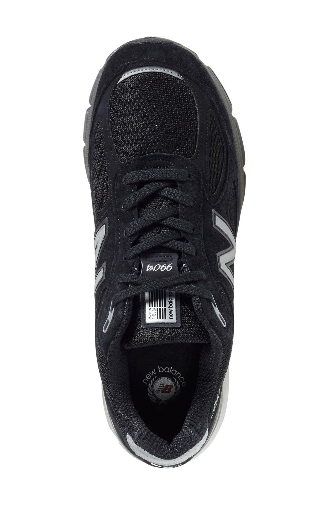 990v4 Premium Running Shoe, Alternate, color, BLACK