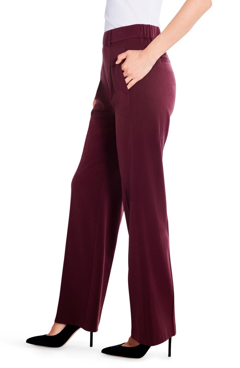 NIC+ZOE Avenue Pleated Wide Leg Pants, Alternate, color, Redwood