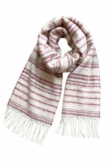 Striped Tassel Scarf