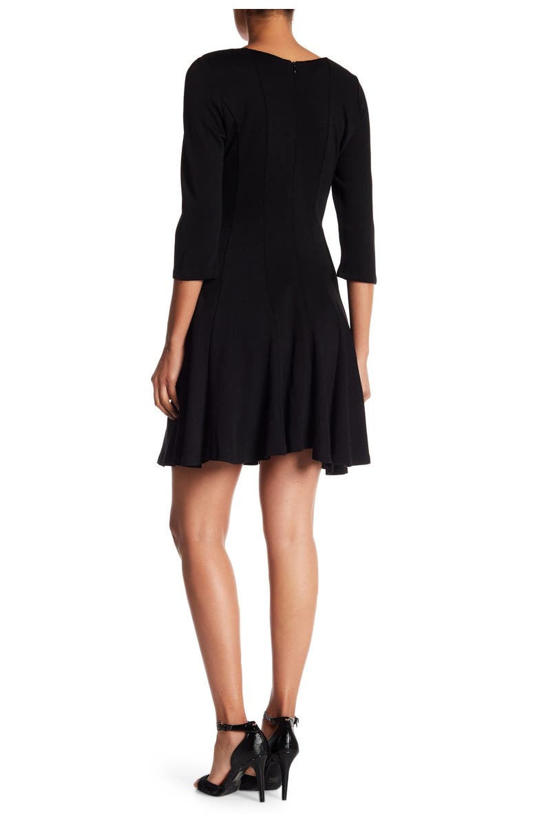 PAPILLON 3/4 Sleeve Fit & Flare Sweater Dress, Alternate, color, 