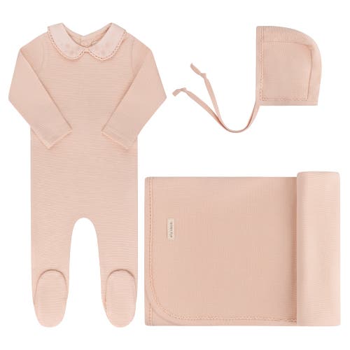 Ely's & Co. Kids'  Ribbed Embroidered Collar Collection In Pink