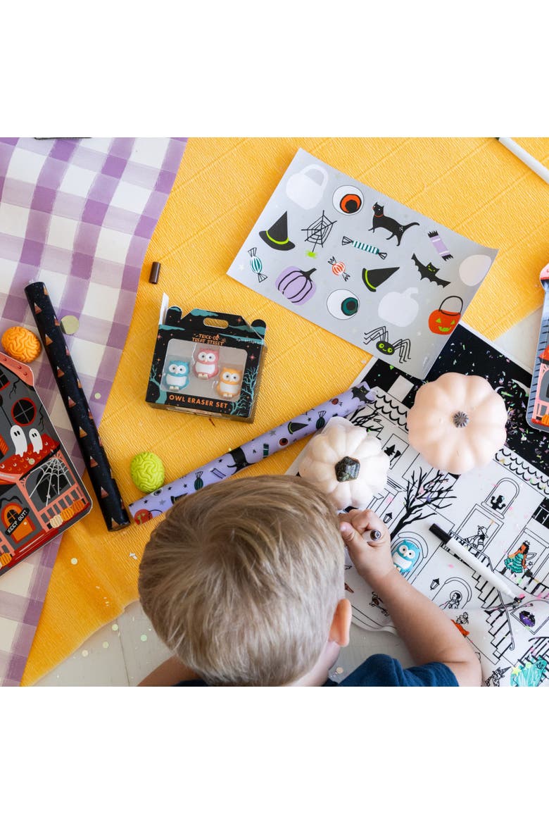 Trick or Treat Street Halloween Owl Eraser Set, Alternate, color, Assorted Pre-Pack