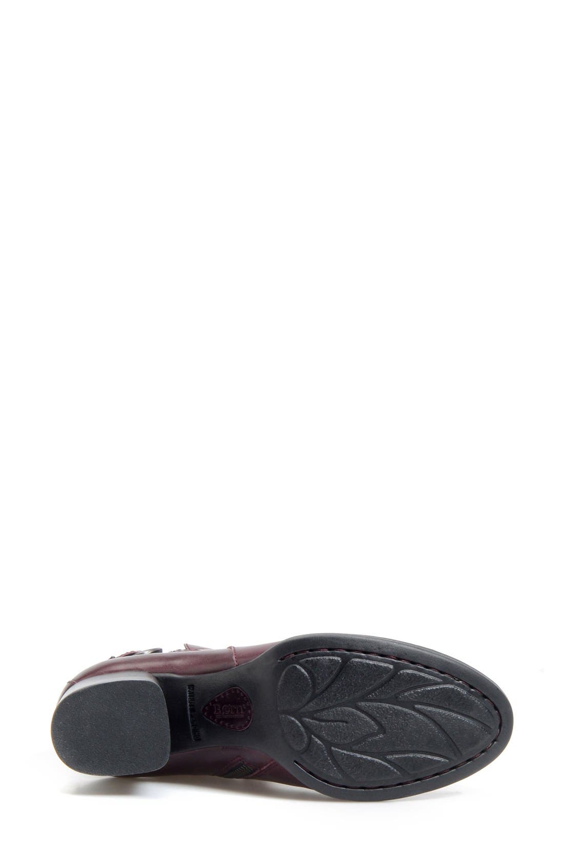 'Gillian' Bootie, Alternate, color, DARK BURGUNDY LEATHER