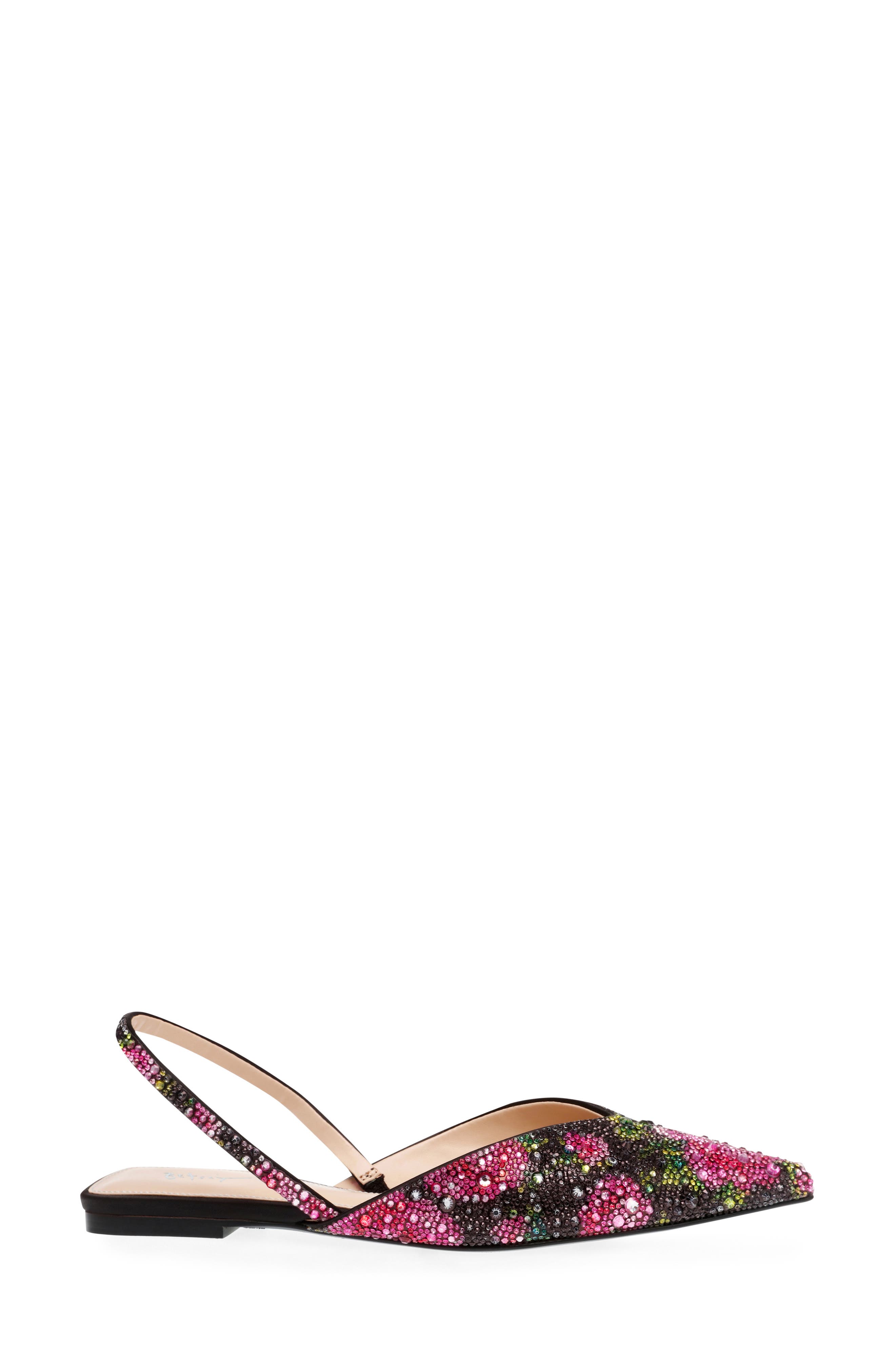 Betsey Johnson Vance Pointed Toe Slingback Flat, Alternate, color, 