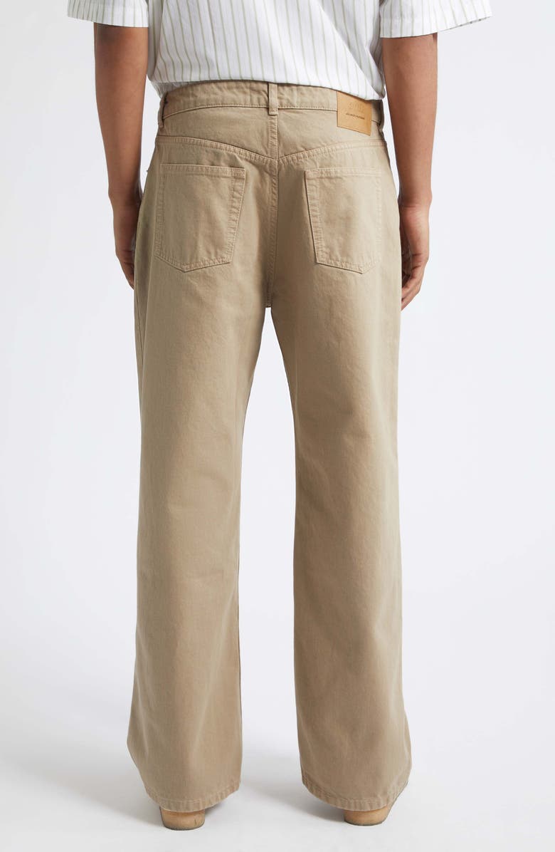 AMI PARIS Large Fit Wide Leg Jeans, Alternate, color, Beige Taupe
