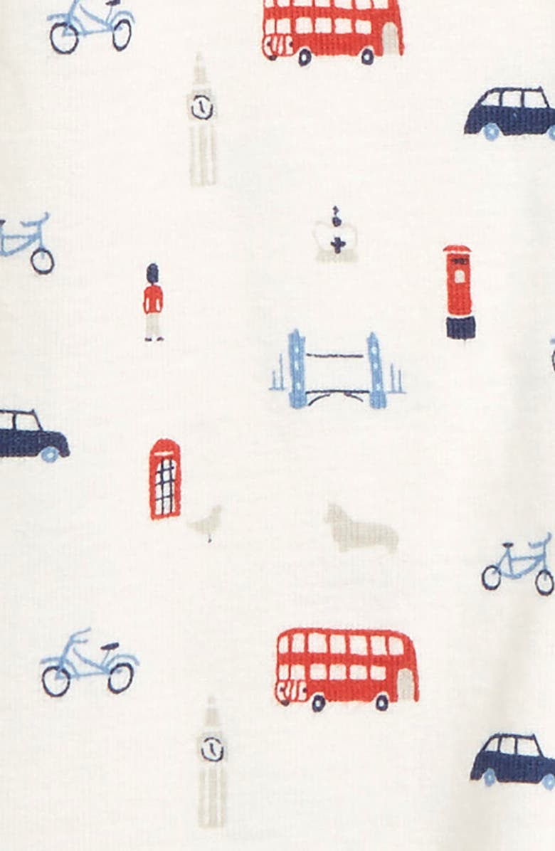 Mini Boden Print Organic Cotton Footie, Alternate, color, 