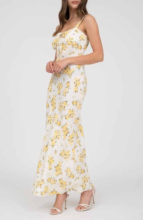 Blu Pepper Floral Maxi Dress In Yellow Multi