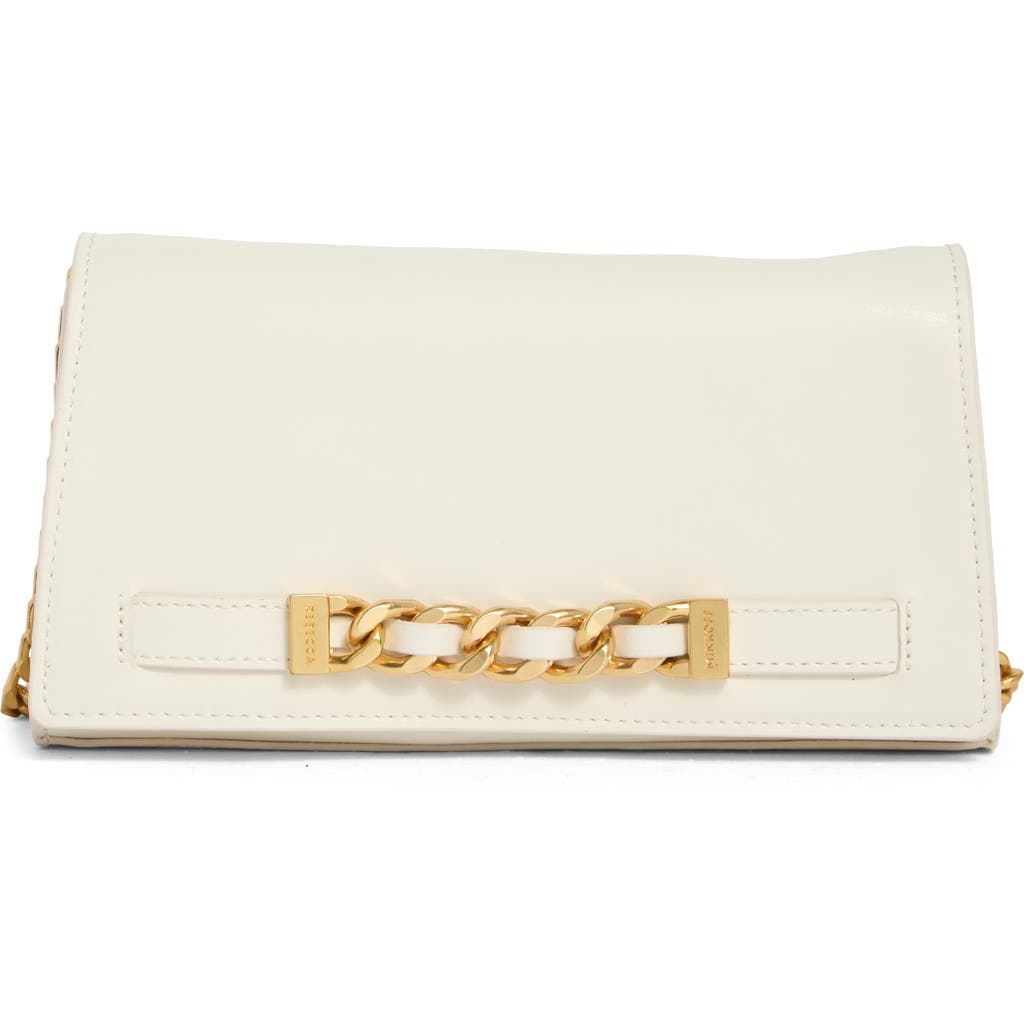 Rebecca Minkoff Curb Link Leather Crossbody Bag In White