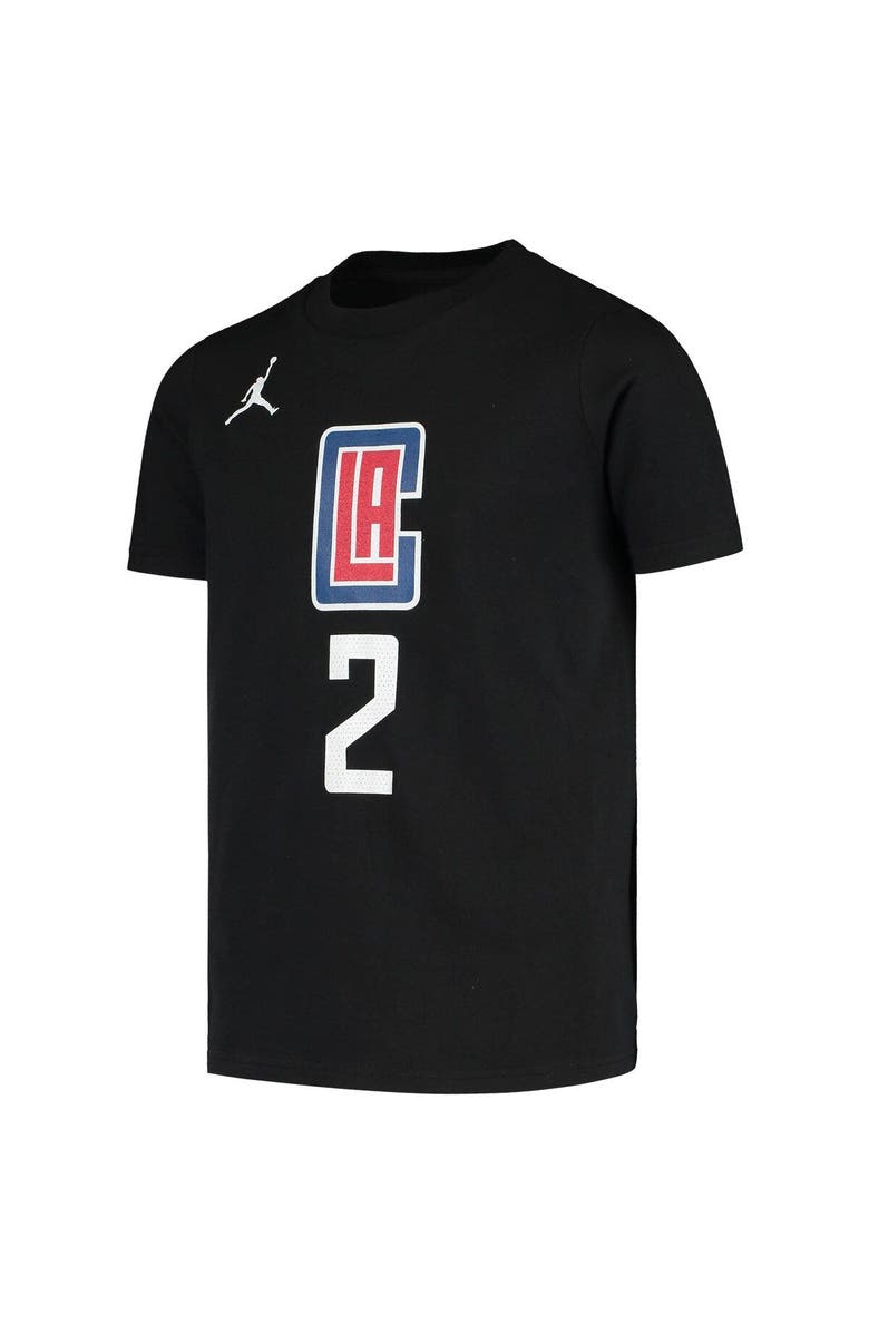 Jordan Brand Youth Jordan Brand Kawhi Leonard Black LA Clippers Statement Edition Name & Number T-Shirt, Alternate, color, Black