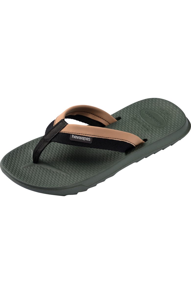 Havaianas Track Plus Flip Flop, Alternate, color, Green Olive