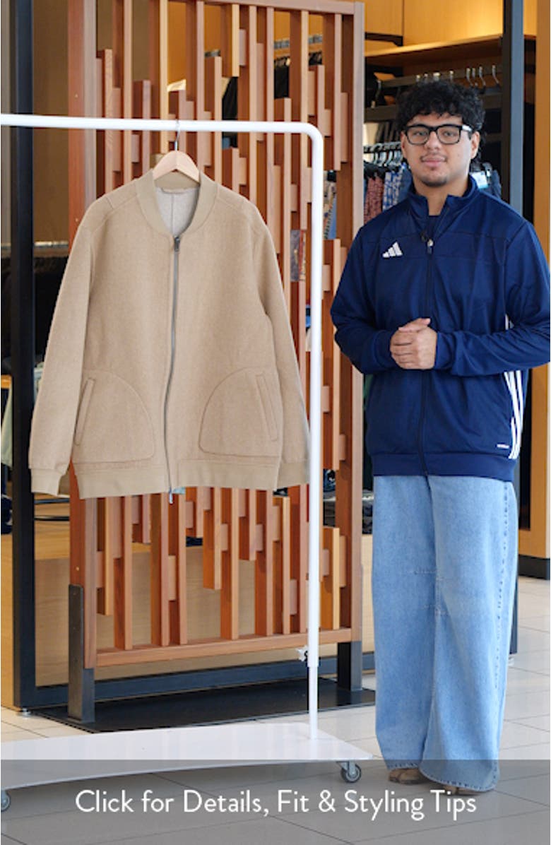 Brushed Wool Blend Bomber Jacket, sales video thumbnail