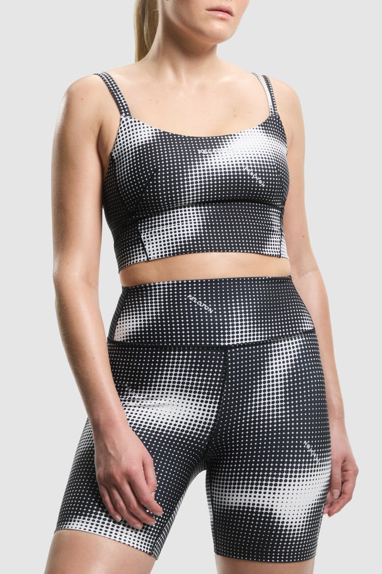 Cadent Strappy Open Back Bra, Alternate, color, Halftone Black Print