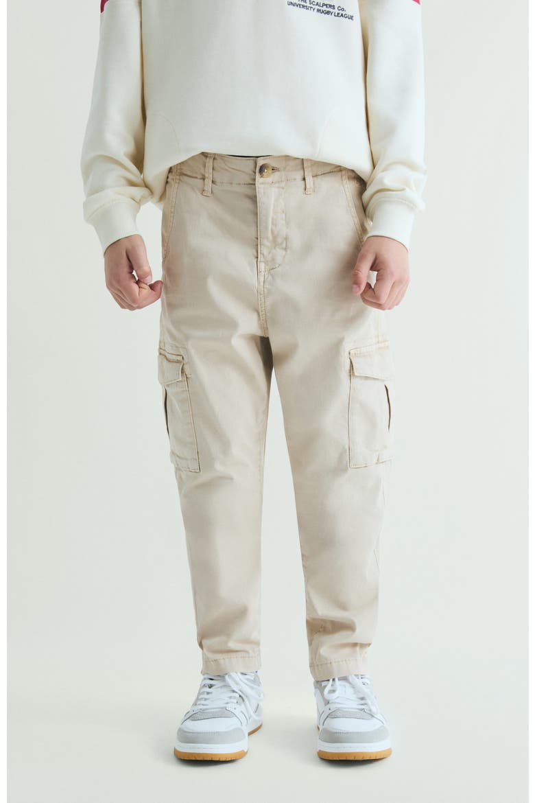 Kids Slim Fit Cargo Pants, Main, color, Beige