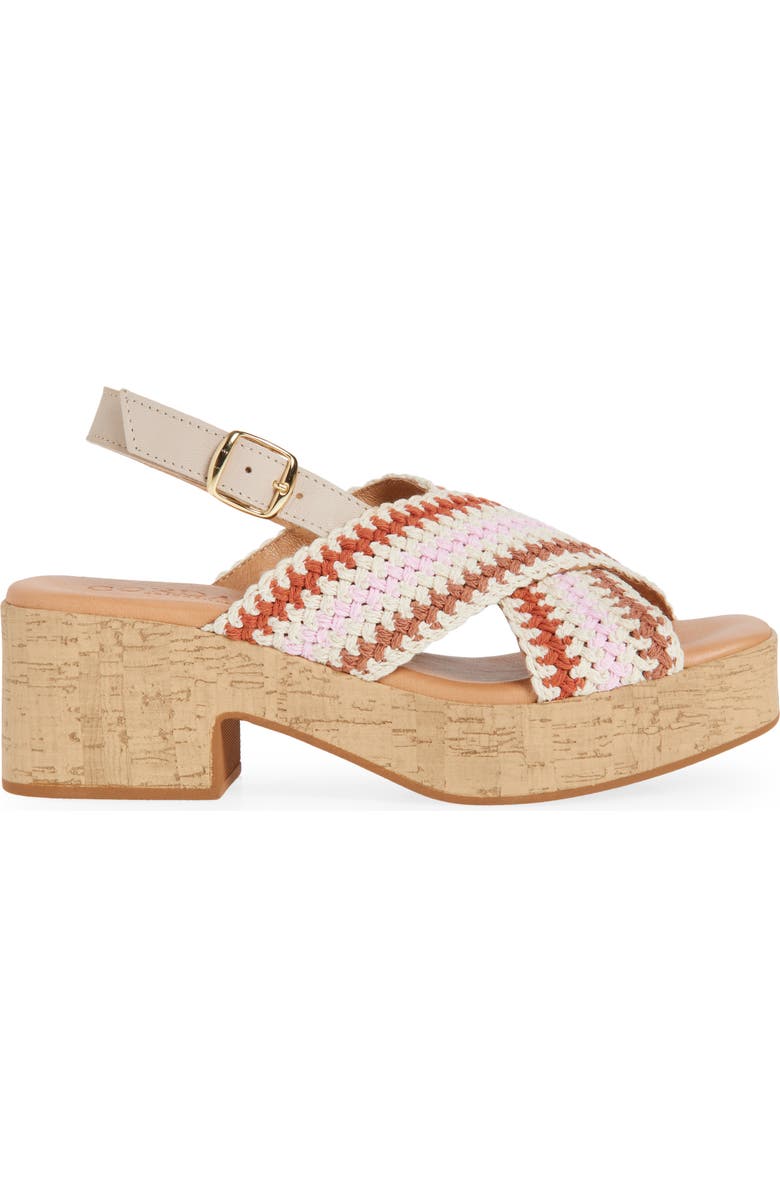 Cordani Malin Platform Sandal, Alternate, color, Multi Crochet