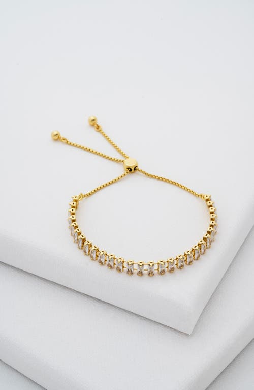 Ted Baker Isabela Cubic Zirconia Baguette Bracelet In Gold Tone/clear Crystal