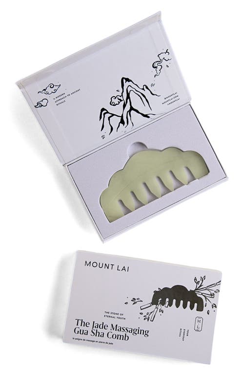 Mount Lai The Jade Massaging Gua Sha Comb In Green