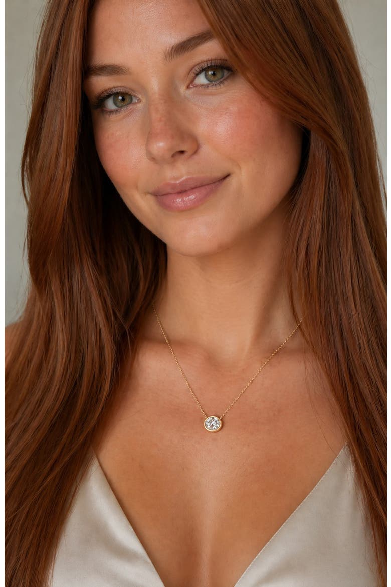 East-West Oval Pendant Necklace, Alternate, color, GOLD