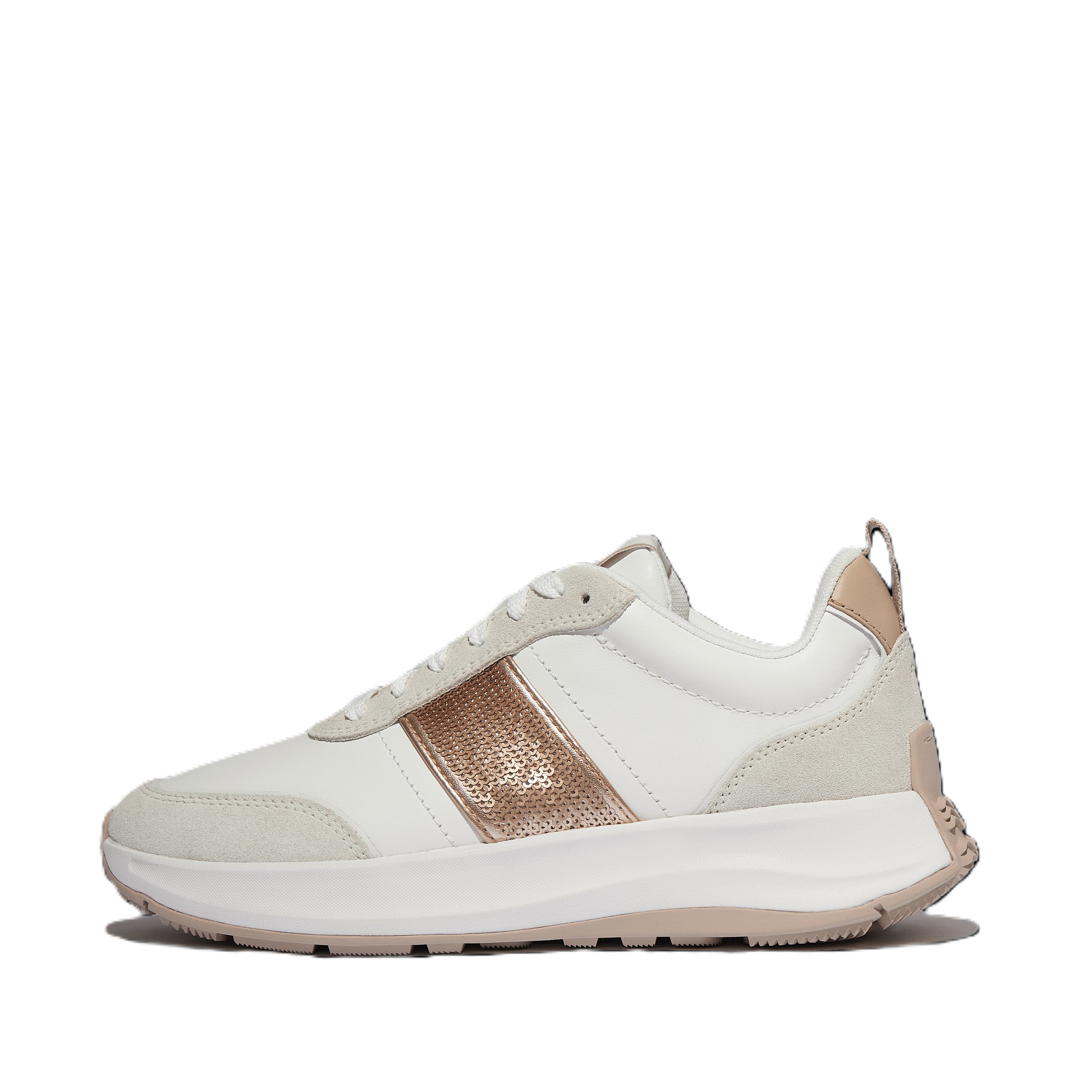 F Mode Flow Sequin Flatform, Alternate, color, Urban White/Classic Beige