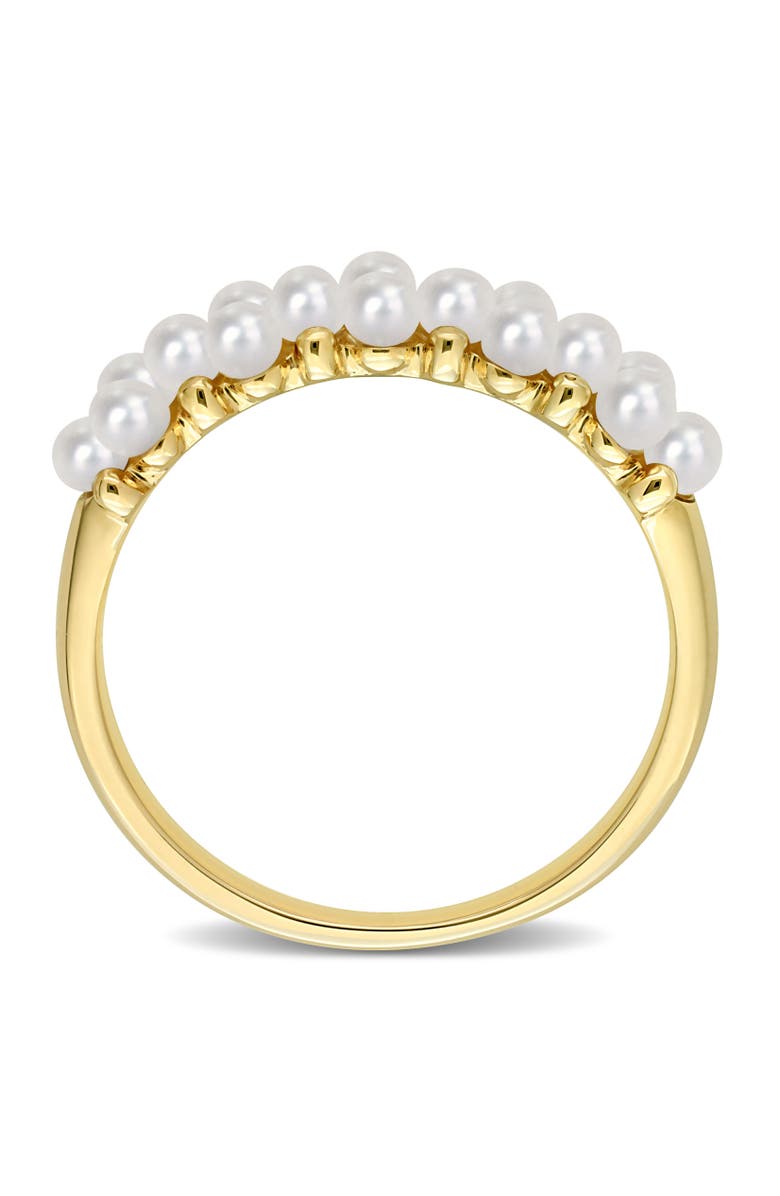 Julianna B. Cultured Pearl Semi-Eternity Ring 14k, Alternate, color, Pearl