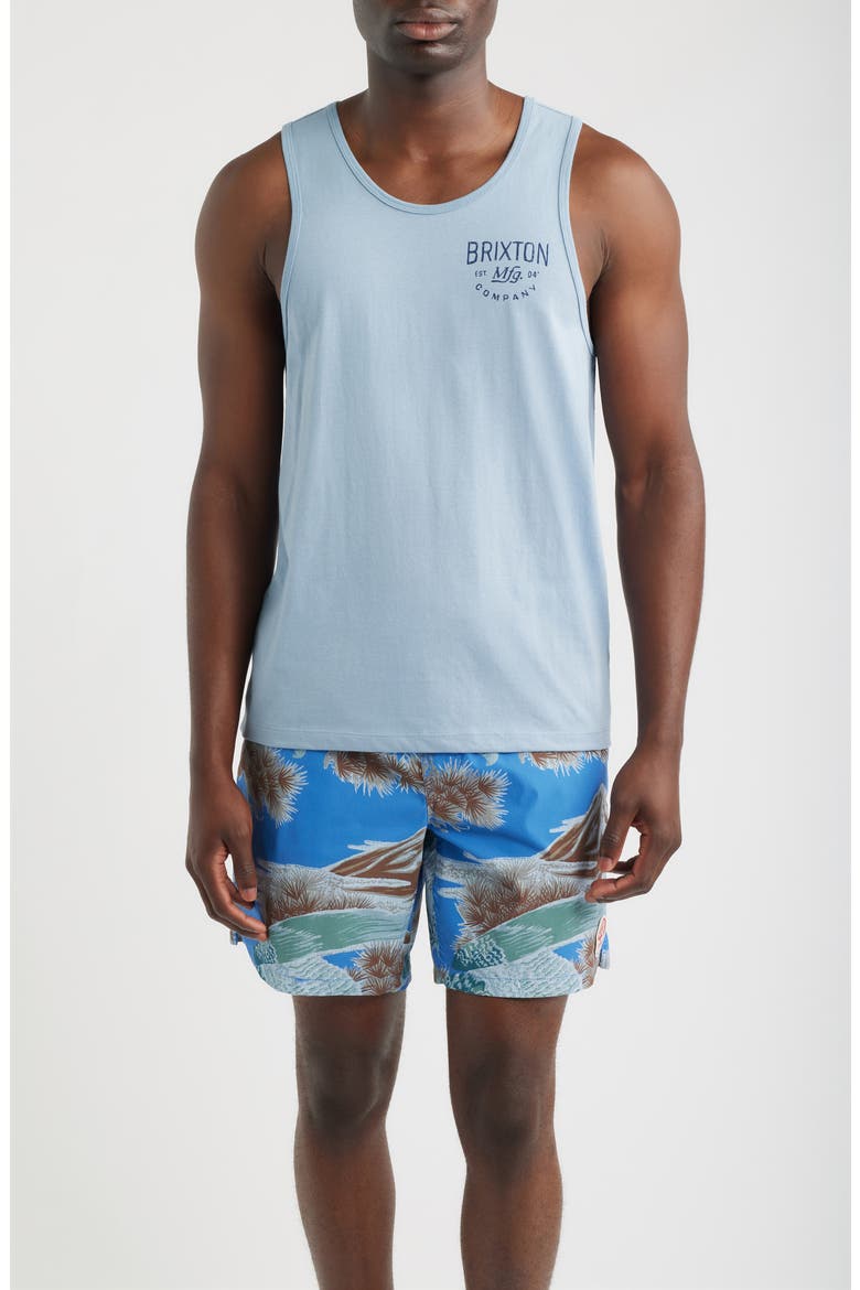 Fremont Logo Tank Top, Main, color, DUSTY BLUE