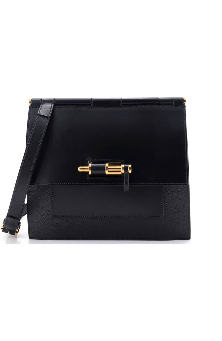 Pre-Owned Hermes Sacabar Shoulder Bag Epsom and Swift 24, Main, color, Noir