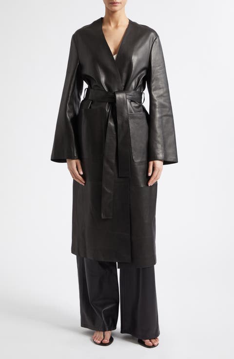 Ruelle Smooth Leather Coat