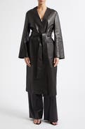 NOUR HAMMOUR Ruelle Smooth Leather Coat