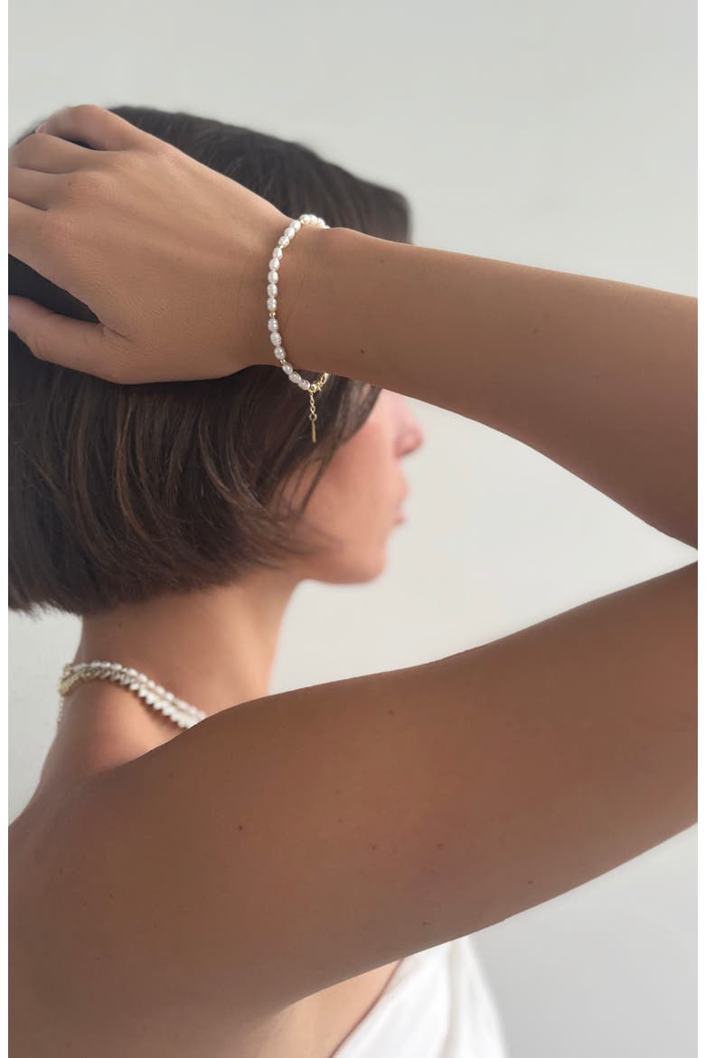 Freshwater Seed Pearl Bracelet, Alternate, color, WHITE