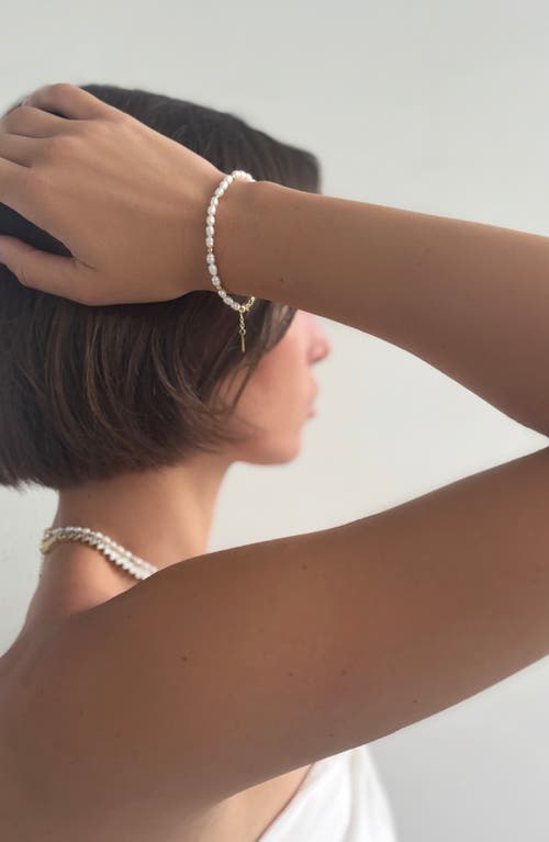 St. Moran Freshwater Seed Pearl Bracelet In Gold
