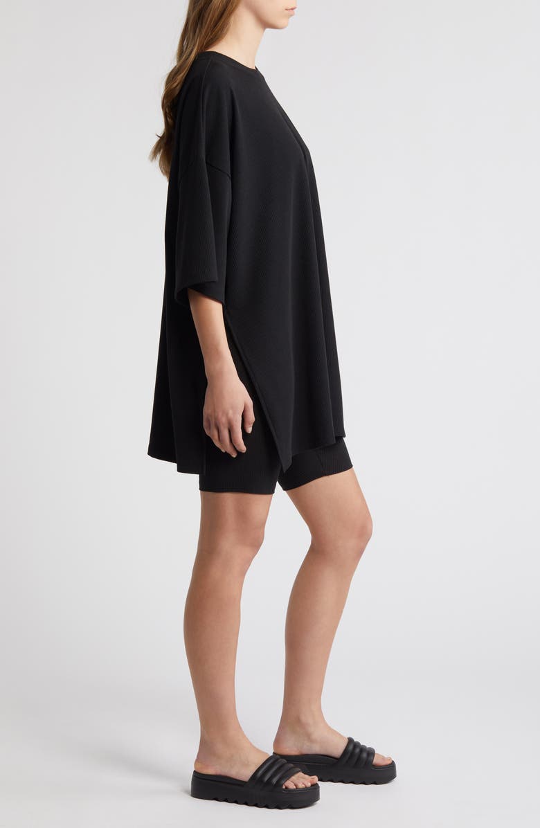 Dressed in Lala Malone Rib Oversize T-Shirt & Shorts, Alternate, color, Black