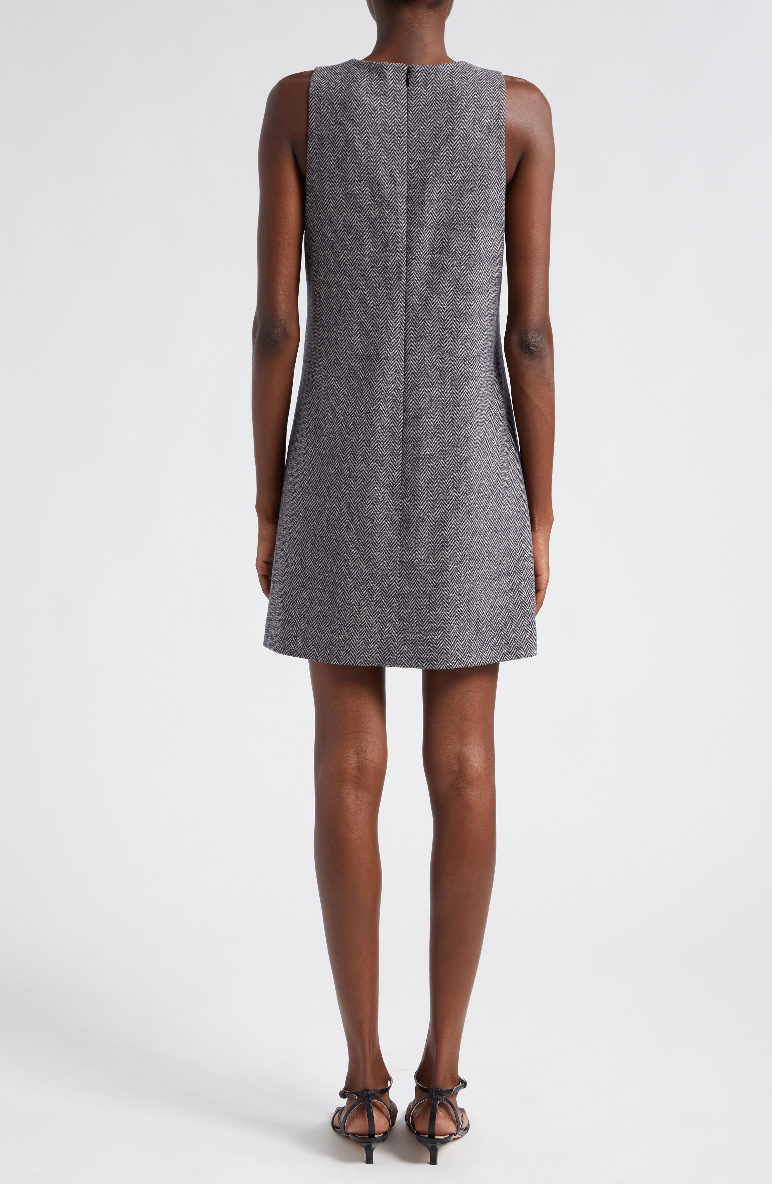 Theory Abbot Herringbone Sleeveless Shift Dress (Women) | Nordstrom