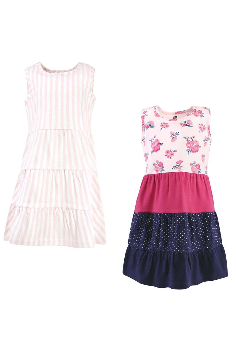 Cozy Stylish All-Season Baby Dress 2Pk, Main, color, Pink Navy Floral