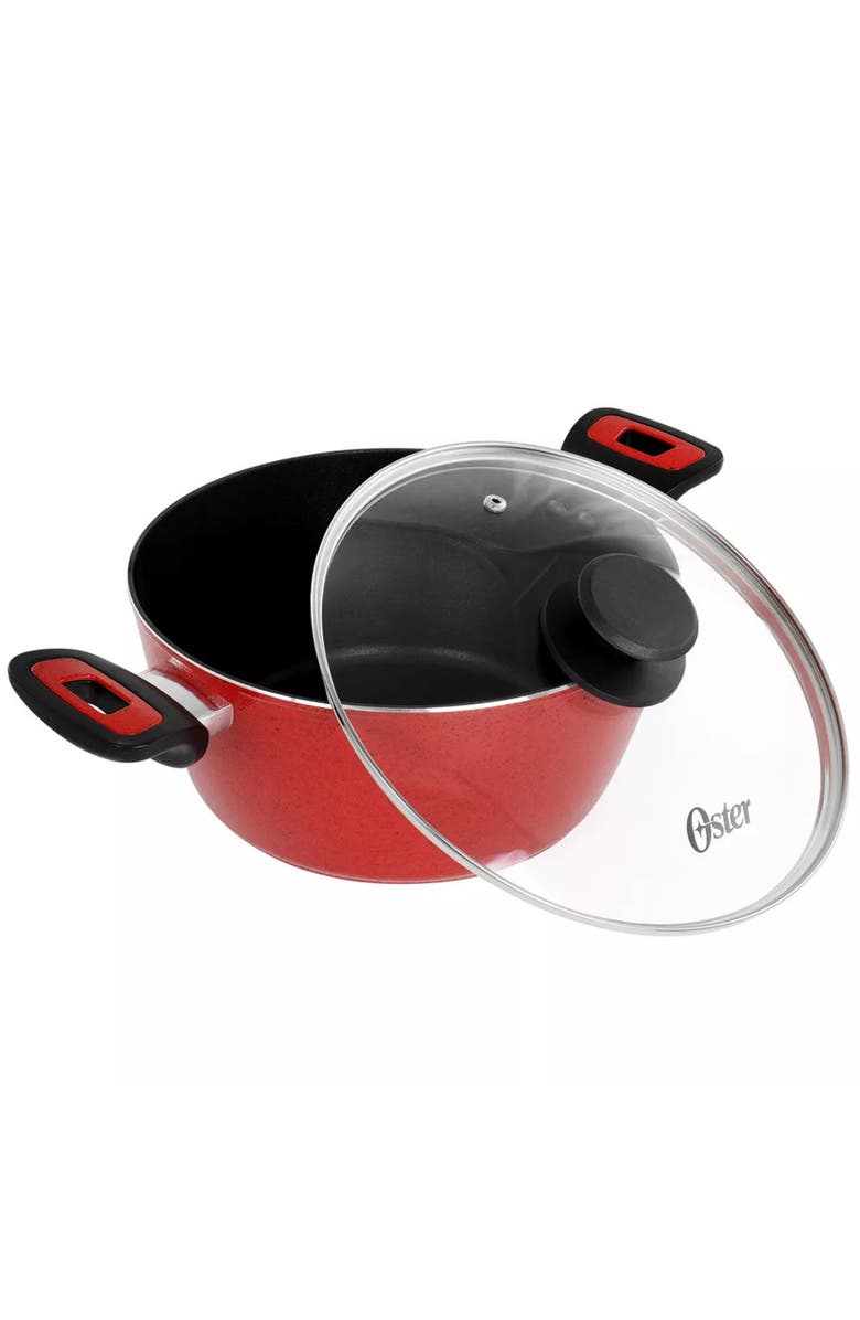 OSTER Claybon 4.3 Quart Dutch Oven With Lid, Main, color, Red