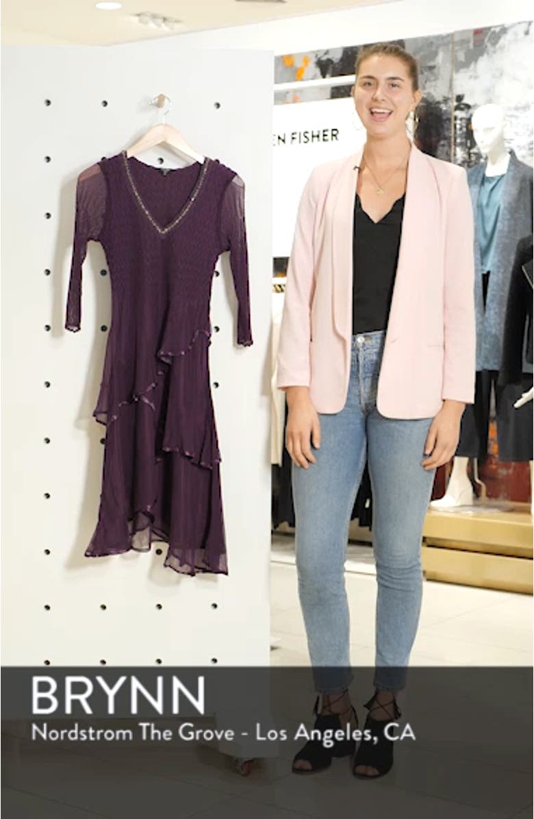 Embellished Tiered Chiffon A-Line Dress, sales video thumbnail
