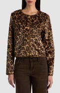 ALICE + OLIVIA Alma Leopard Print Faux Fur Jacket