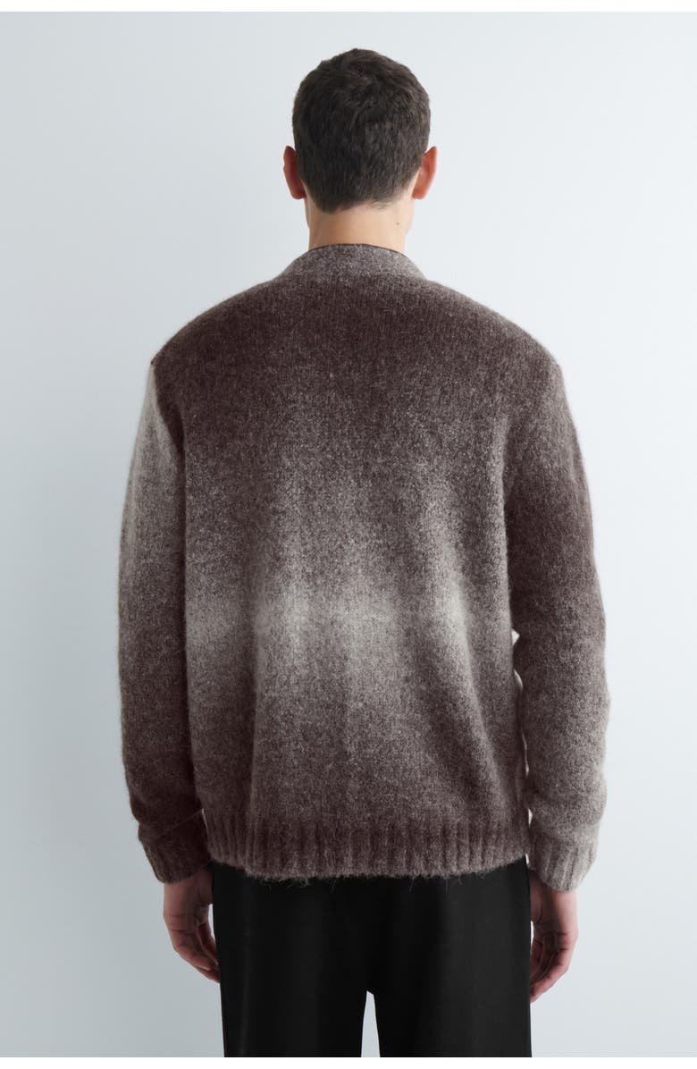 COS Degradé Alpaca-blend Cardigan, Alternate, color, Gray / Dégradé