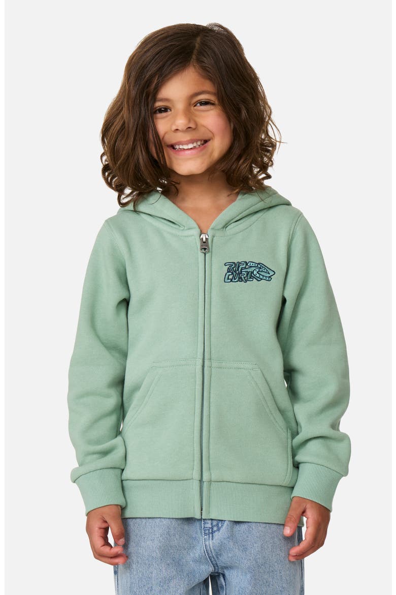 Kids' Ocean Party Full Zip Hoodie, Main, color, ALOE