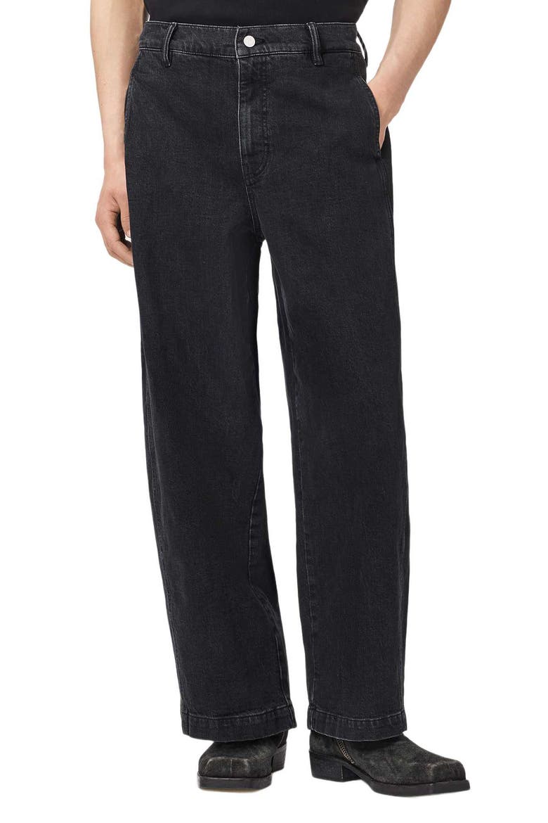 Raffi Straight Leg Jeans, Main, color, WASHED BLACK