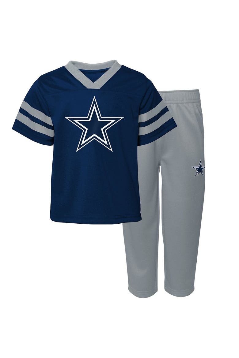 Toddler Navy Dallas Cowboys Red Zone Jersey & Pants Set, Main, color, Navy