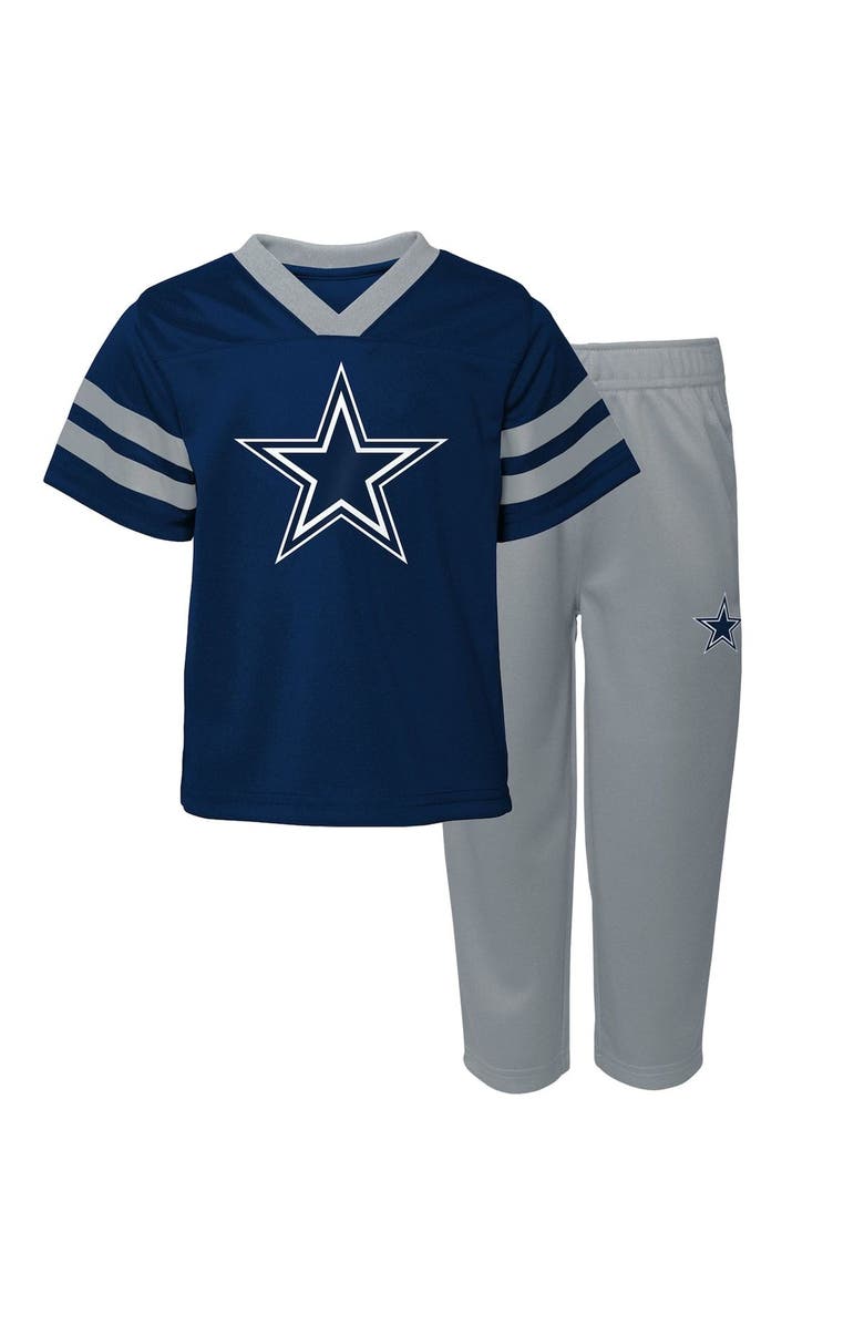 Outerstuff Toddler Navy Dallas Cowboys Red Zone Jersey & Pants Set, Main, color, Navy