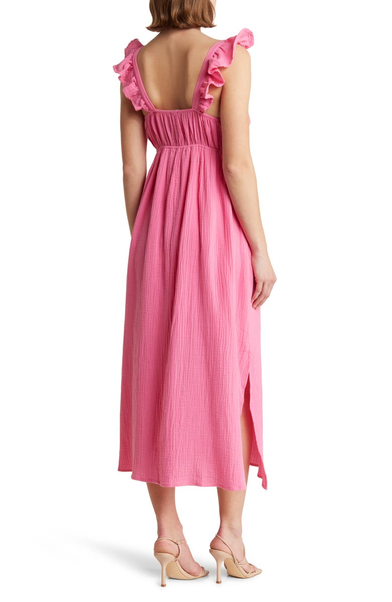 WISHLIST Ruffle Cotton Gauze Dress, Alternate, color,