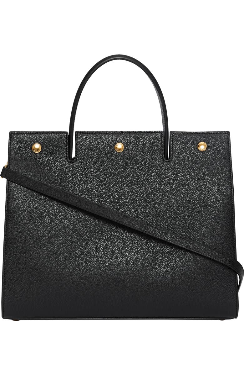 Burberry Medium Title Leather Bag, Alternate, color,