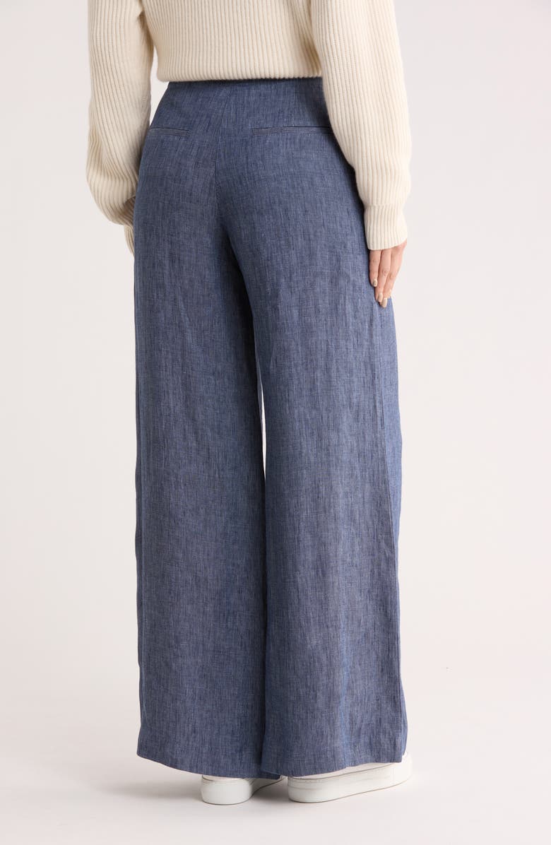 TWP Demie Wide Leg Hemp Pants, Alternate, color, Medium Indigo