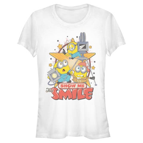 Junior's Show Me That Smile Short Sleeve Graphic T-Shirt