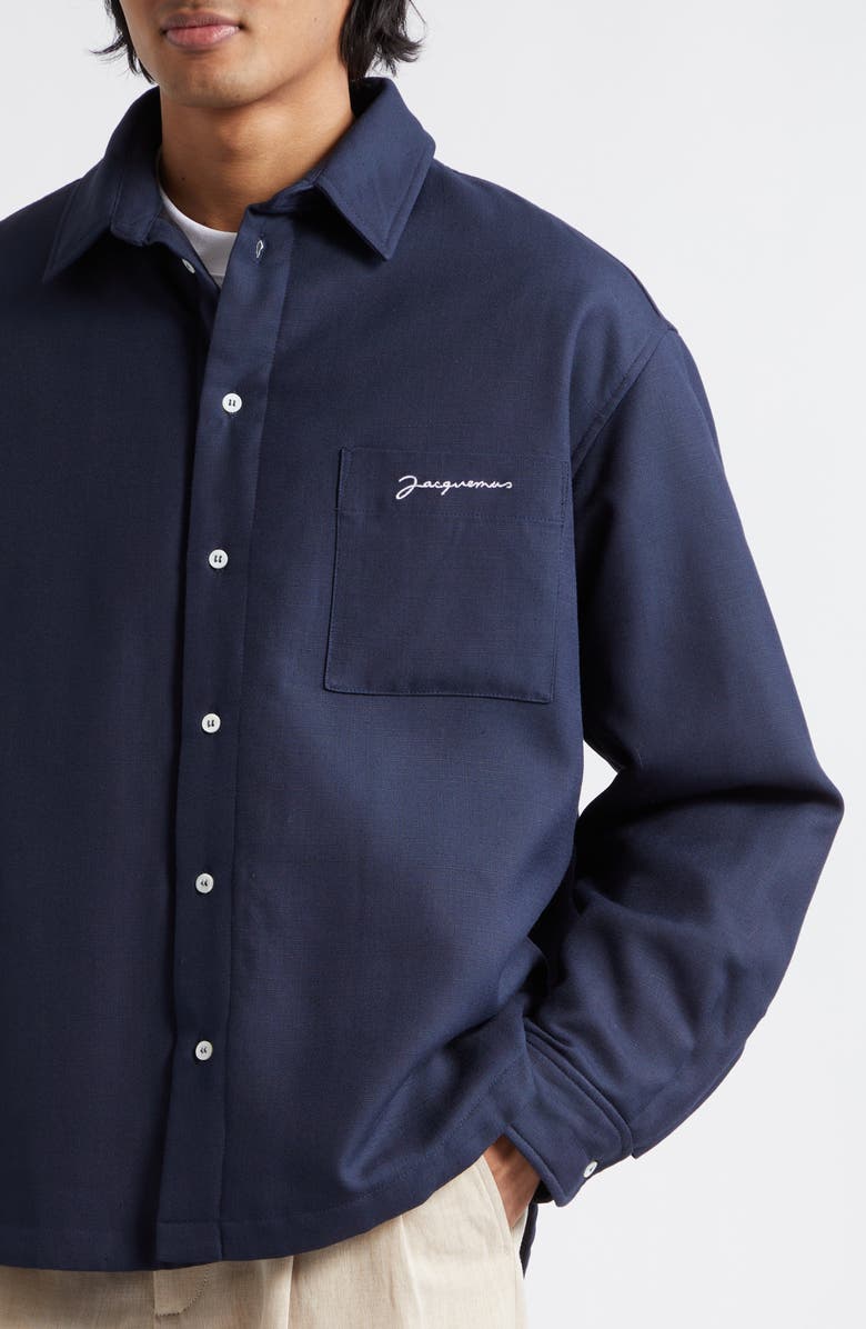 Jacquemus La Chemise Boulanger Padded Overshirt, Alternate, color,
