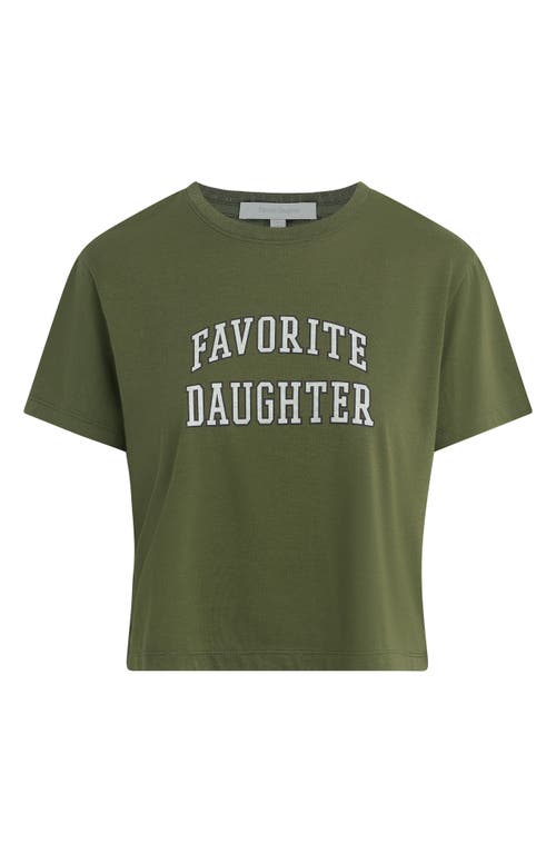 Favorite Daughter Cropped Collegiate Tee In Green