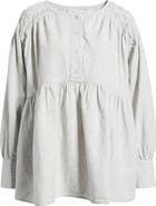 Free People Alana Linen & Cotton Blend Babydoll Tunic
